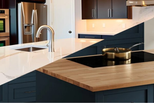 Quartz Worktops vs. Wood Worktops