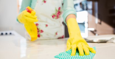 How do you clean quartz worktops